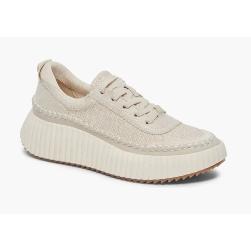 Dolce Vita Women's Denae Ivory Creme Platform Lifestyle Sneaker  Size 10  Casual